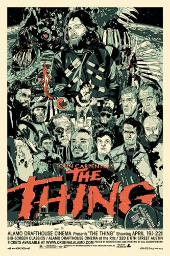 Póster de The Thing del Alamo Drafthouse