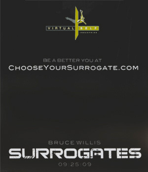 Teaser póster de Surrogates vía NYCC