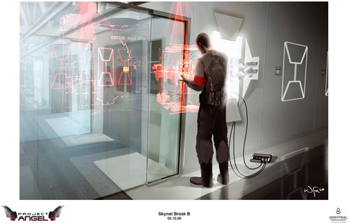 Arte conceptual de Terminator Salvation. Interior de SkyNet