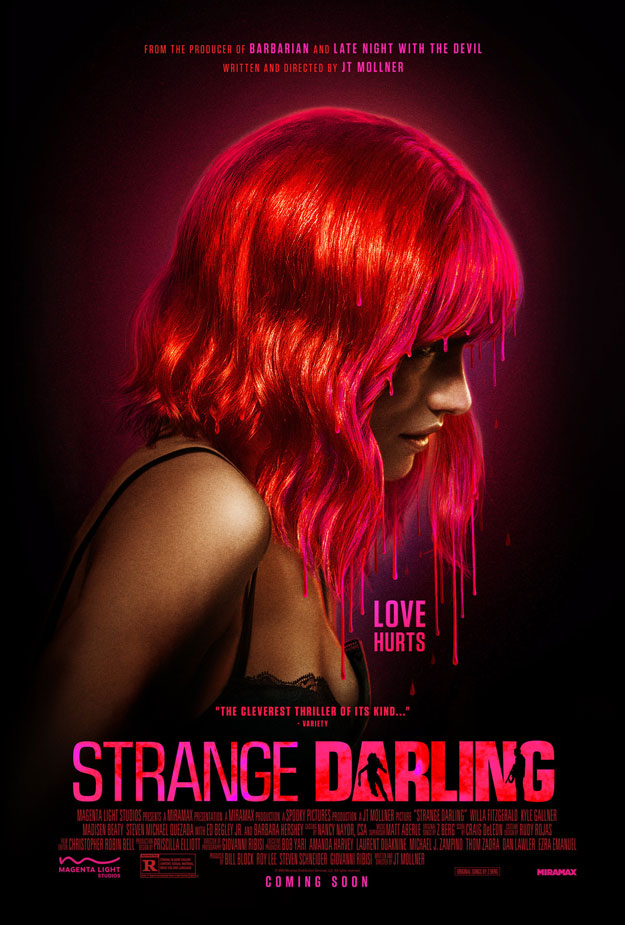 Uno de los vistosos carteles de Strange Darling